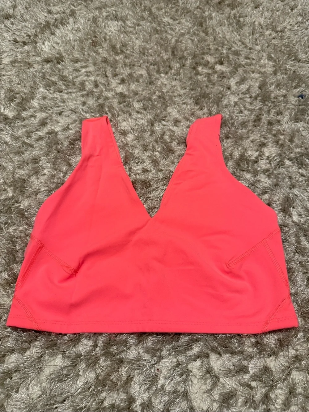 Free People Never Better Crop Tank Neon Coral